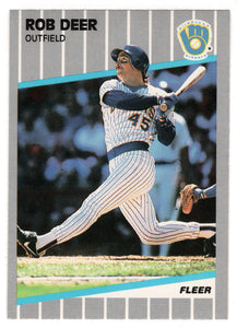 Rob Deer - Milwaukee Brewers (MLB Baseball Card) 1989 Fleer # 184 Mint