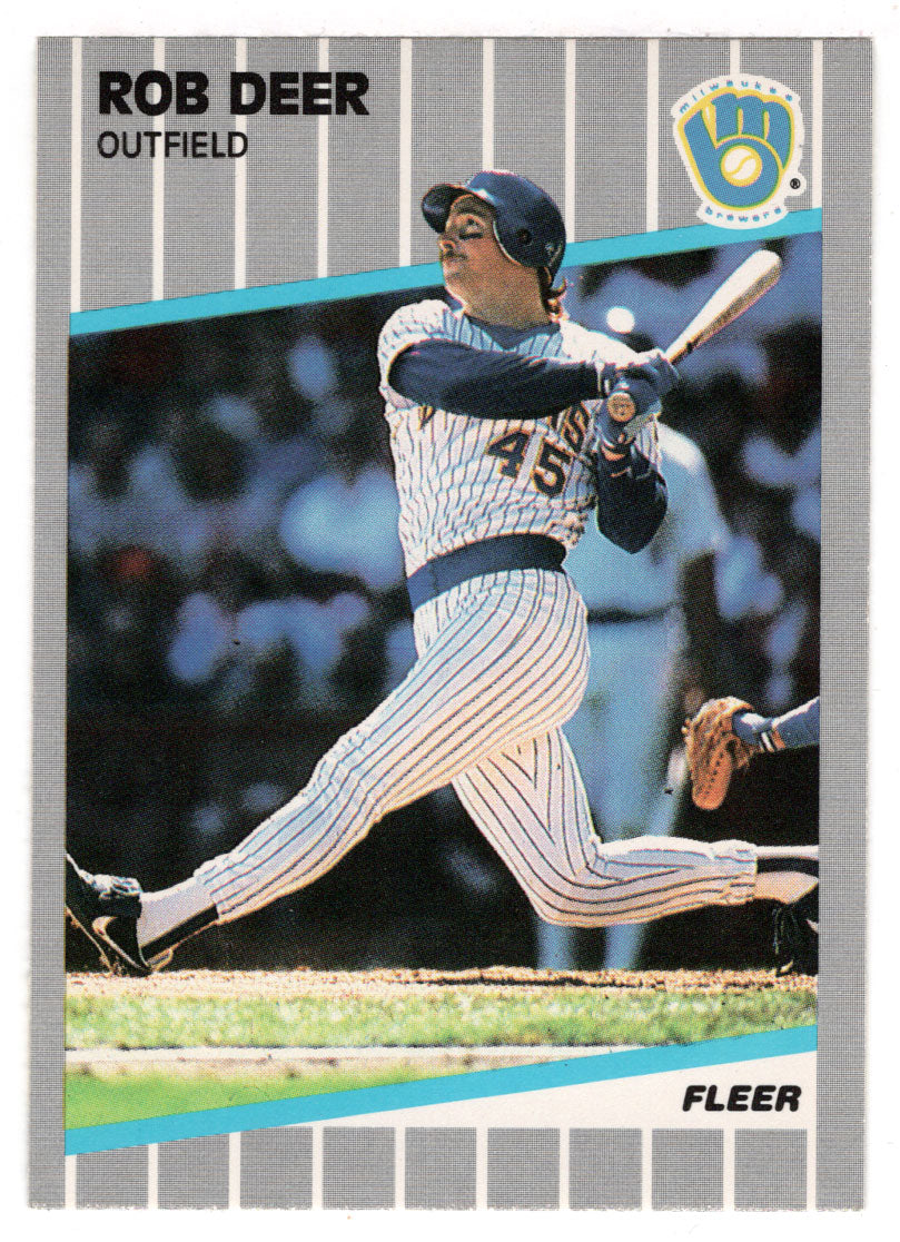 Rob Deer - Milwaukee Brewers (MLB Baseball Card) 1989 Fleer # 184 Mint
