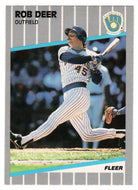 Rob Deer - Milwaukee Brewers (MLB Baseball Card) 1989 Fleer # 184 Mint