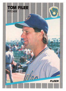 Tom Filer - Milwaukee Brewers (MLB Baseball Card) 1989 Fleer # 185 Mint