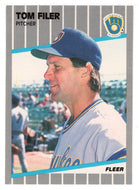 Tom Filer - Milwaukee Brewers (MLB Baseball Card) 1989 Fleer # 185 Mint