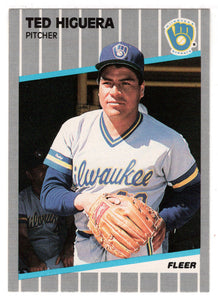 Ted Higuera - Milwaukee Brewers (MLB Baseball Card) 1989 Fleer # 188 Mint