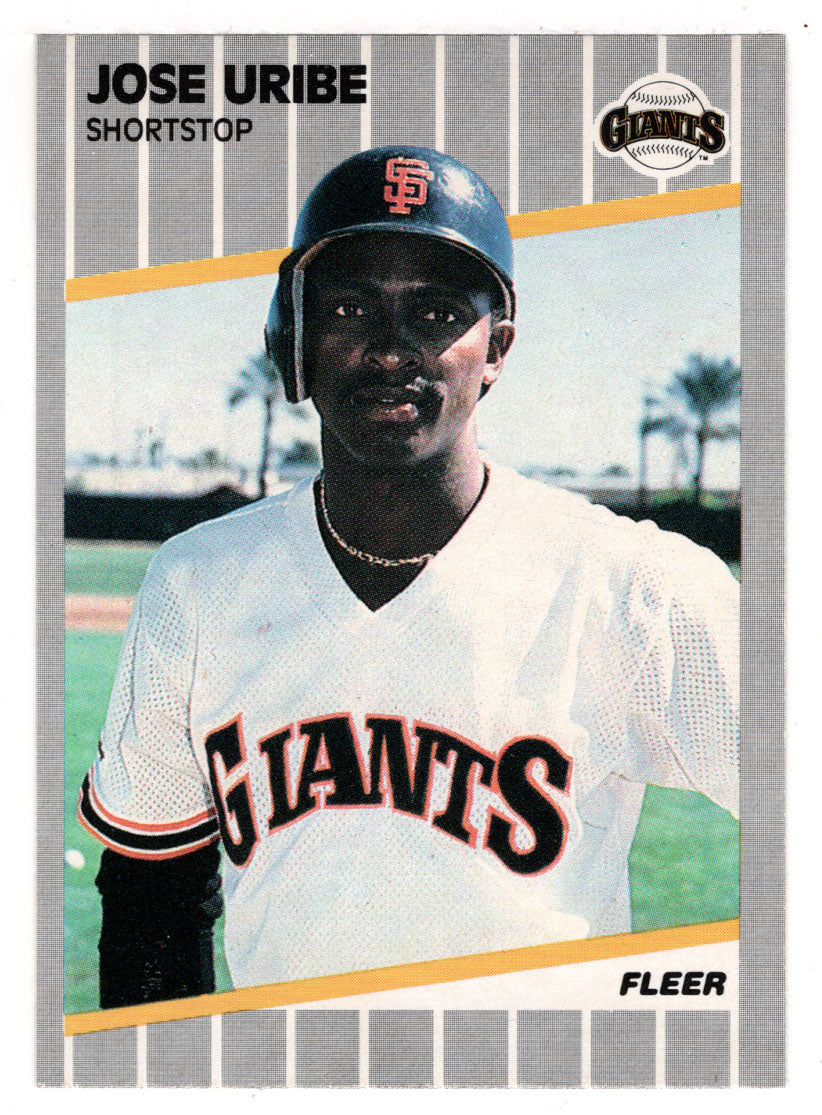 Jose Uribe - San Francisco Giants (MLB Baseball Card) 1989 Fleer # 345 Mint Jose Uribe - San Francisco Giants (MLB Baseball Card) 1989 Fleer # 345 Mint