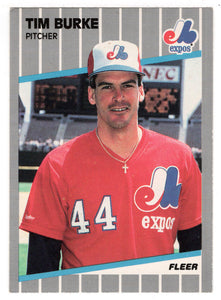 Tim Burke - Montreal Expos (MLB Baseball Card) 1989 Fleer # 372 Mint