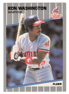 Ron Washington - Cleveland Indians (MLB Baseball Card) 1989 Fleer # 416 Mint