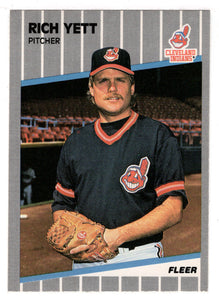 Rich Yett - Cleveland Indians (MLB Baseball Card) 1989 Fleer # 417 Mint