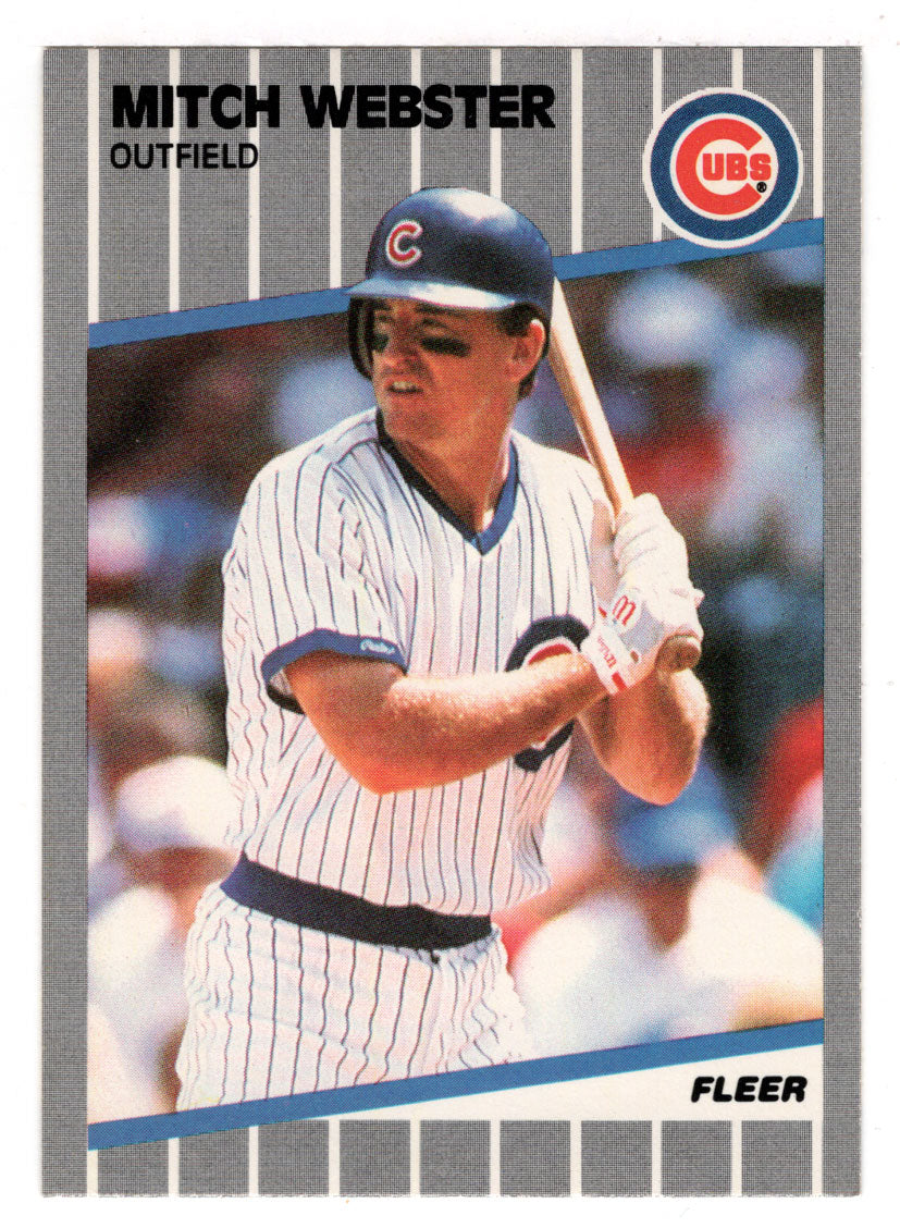 Mitch Webster - Chicago Cubs (MLB Baseball Card) 1989 Fleer # 442 Mint