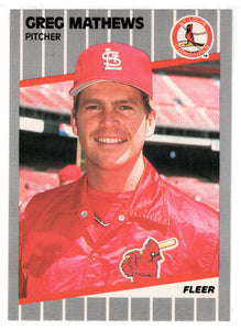 Greg Mathews - St. Louis Cardinals (MLB Baseball Card) 1989 Fleer # 456 Mint