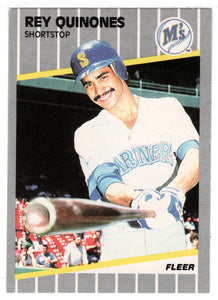 Rey Quinones - Seattle Mariners (MLB Baseball Card) 1989 Fleer # 556 Mint