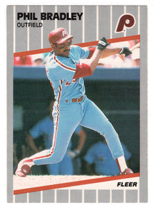 Phil Bradley - Philadelphia Phillies (MLB Baseball Card) 1989 Fleer # 563 Mint