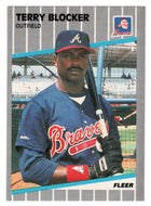Terry Blocker - Atlanta Braves (MLB Baseball Card) 1989 Fleer # 589 Mint