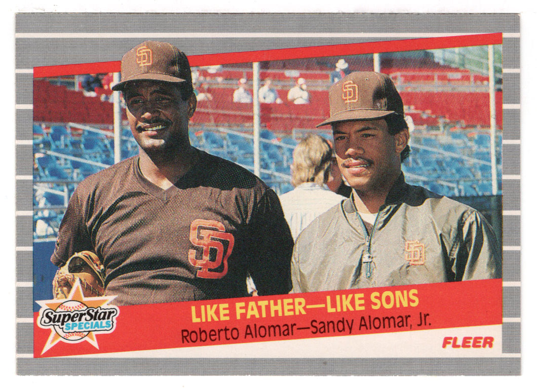 Roberto Alomar - Sandy Alomar Jr. - San Diego Padres - Superstar Specials (MLB Baseball Card) 1989 Fleer # 630 Mint