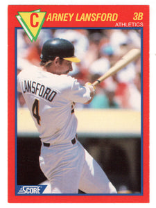 Carney Lansford - Oakland Athletics (MLB Baseball Card) 1989 Score Hottest 100 Stars # 12 Mint