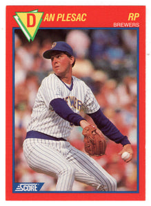 Dan Plesac - Milwaukee Brewers (MLB Baseball Card) 1989 Score Hottest 100 Stars # 32 Mint