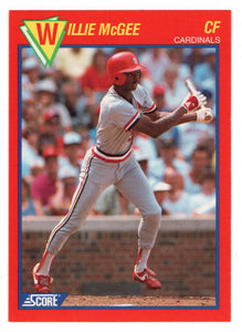 Willie McGee - St. Louis Cardinals (MLB Baseball Card) 1989 Score Hottest 100 Stars # 93 Mint