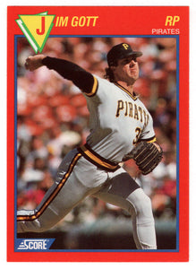 Jim Gott - Pittsburgh Pirates (MLB Baseball Card) 1989 Score Hottest 100 Stars # 98 Mint