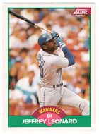 Jeffrey Leonard - Seattle Mariners (MLB Baseball Card) 1989 Score Rookie & Traded # 7 Mint