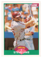 Steve Lake - Philadelphia Phillies (MLB Baseball Card) 1989 Score Rookie & Traded # 12 Mint