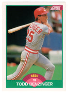 Todd Benzinger - Cincinnati Reds (MLB Baseball Card) 1989 Score Rookie & Traded # 15 Mint