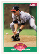 Jeff Treadway - Atlanta Braves (MLB Baseball Card) 1989 Score Rookie & Traded # 18 Mint