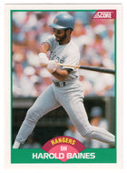 Harold Baines - Texas Rangers (MLB Baseball Card) 1989 Score Rookie & Traded # 62 Mint