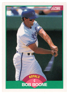 Bob Boone - Kansas City Royals (MLB Baseball Card) 1989 Score Rookie & Traded # 74 Mint