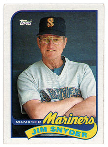 Jim Snyder - Seattle Mariners (MLB Baseball Card) 1989 Topps # 44 Mint