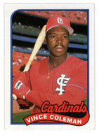 Vince Coleman - St. Louis Cardinals (MLB Baseball Card) 1989 Topps # 90 Mint