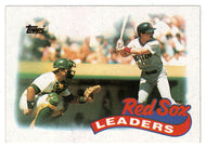 Boston Red Sox - Team Leaders (MLB Baseball Card) 1989 Topps # 321 Mint