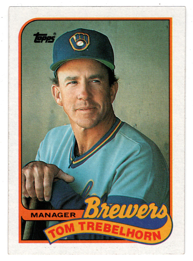 Tom Trebelhorn - Milwaukee Brewers - Manager (MLB Baseball Card) 1989 Topps # 344 Mint