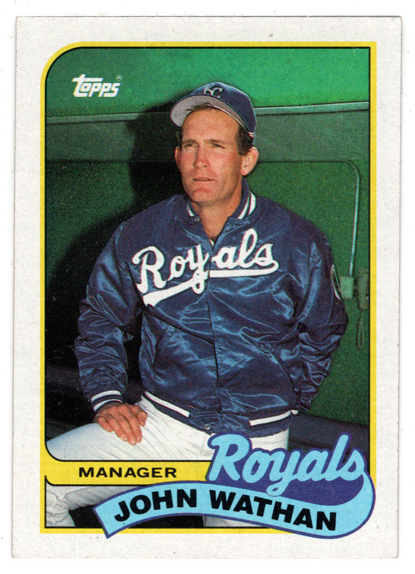 John Wathan - Kansas City Royals - Manager (MLB Baseball Card) 1989 Topps # 374 Mint