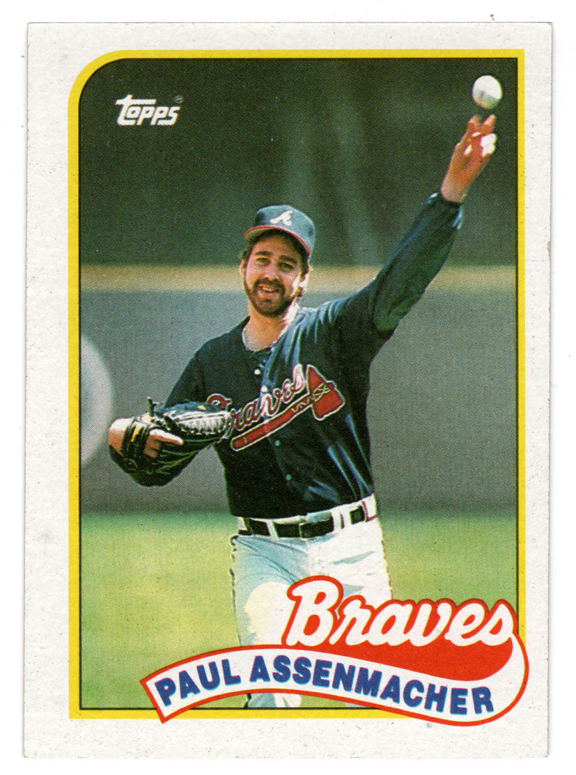 Paul Assenmacher - Atlanta Braves (MLB Baseball Card) 1989 Topps # 454 Mint
