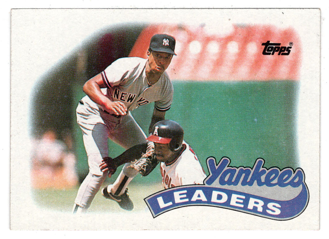 New York Yankees - Team Leaders (MLB Baseball Card) 1989 Topps # 519 Mint