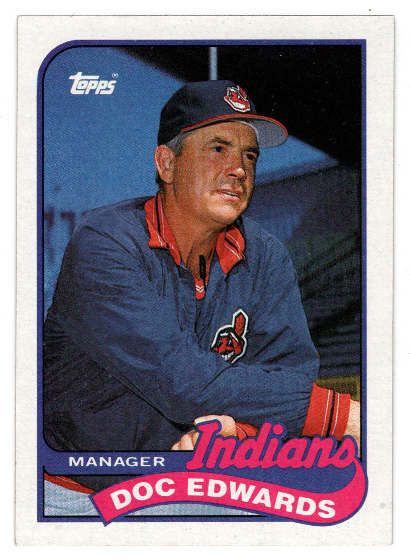 Doc Edwards - Cleveland Indians - Manager (MLB Baseball Card) 1989 Topps # 534 Mint