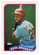 Phil Bradley - Philadelphia Phillies (MLB Baseball Card) 1989 Topps # 608 Mint