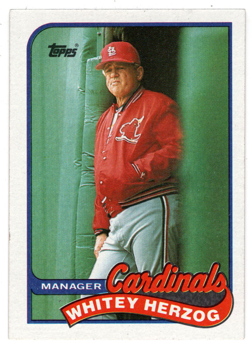 Whitey Herzog - St. Louis Cardinals - Manager (MLB Baseball Card) 1989 Topps # 654 Mint