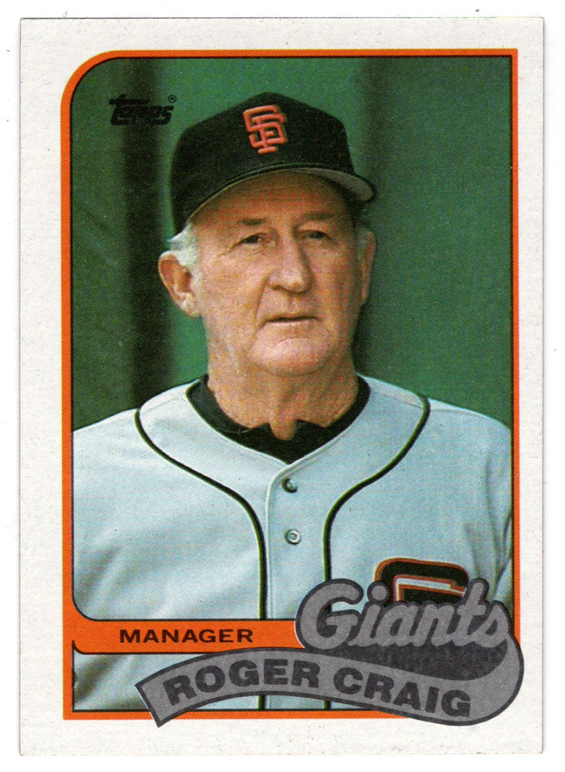 Roger Craig - San Francisco Giants - Manager (MLB Baseball Card) 1989 Topps # 744 Mint