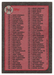 Checklist # 5 (MLB Baseball Card) 1989 Topps # 782 Mint