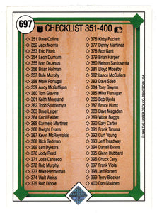 Checklist # 4 (MLB Baseball Card) 1989 Upper Deck # 697 Mint