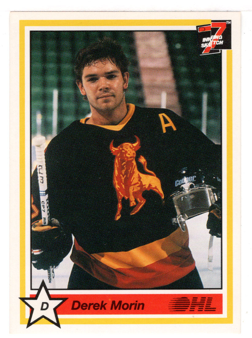 Derek Morin - Belleville Bulls (Hockey Card) 1990-91 7th Inning Sketch OHL # 13 Mint