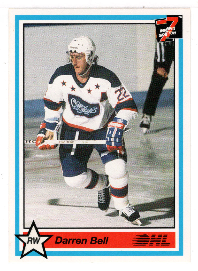 Darren Bell - Cornwall Royals (Hockey Card) 1990-91 7th Inning Sketch OHL # 26 Mint