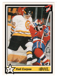 Keli Corpse - Kingston Frontenacs (Hockey Card) 1990-91 7th Inning Sketch OHL # 55 Mint