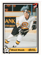 Brock Woods - Kingston Frontenacs (Hockey Card) 1990-91 7th Inning Sketch OHL # 73 Mint