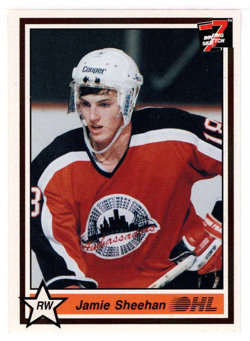 James Sheehan Detroit Ambassadors (Hockey Card) 199091 7th Inning S