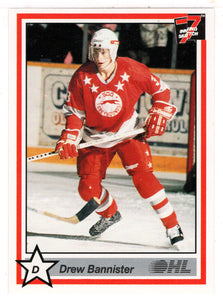 Drew Bannister - Sault Ste. Marie Greyhounds (Hockey Card) 1990-91 7th Inning Sketch OHL # 152 Mint