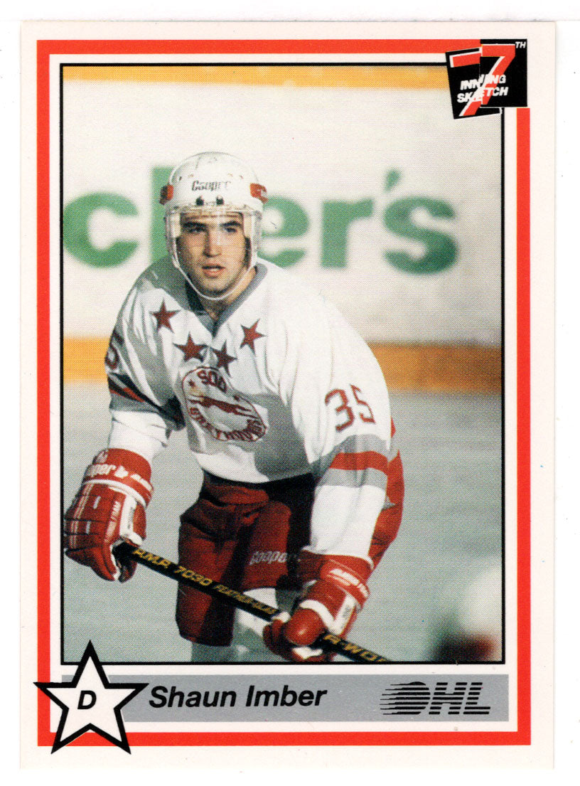 Shaun Imber - Sault Ste. Marie Greyhounds (Hockey Card) 1990-91 7th Inning Sketch OHL # 159 Mint