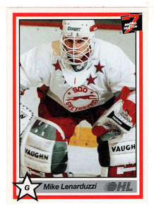 Mike Lenarduzzi - Sault Ste. Marie Greyhounds (Hockey Card) 1990-91 7th Inning Sketch OHL # 165 Mint