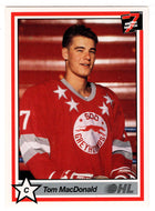 Tom MacDonald - Sault Ste. Marie Greyhounds (Hockey Card) 1990-91 7th Inning Sketch OHL # 166 Mint