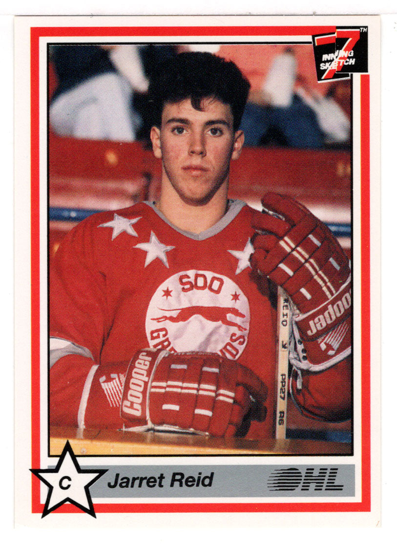 Jarrett Reid - Sault Ste. Marie Greyhounds (Hockey Card) 1990-91 7th Inning Sketch OHL # 171 Mint