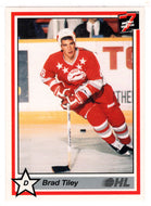 Brad Tiley - Sault Ste. Marie Greyhounds (Hockey Card) 1990-91 7th Inning Sketch OHL # 173 Mint